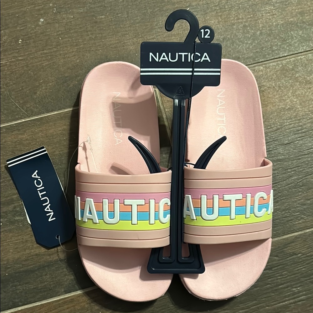Nautica Girl’s Pink Slide Sandals